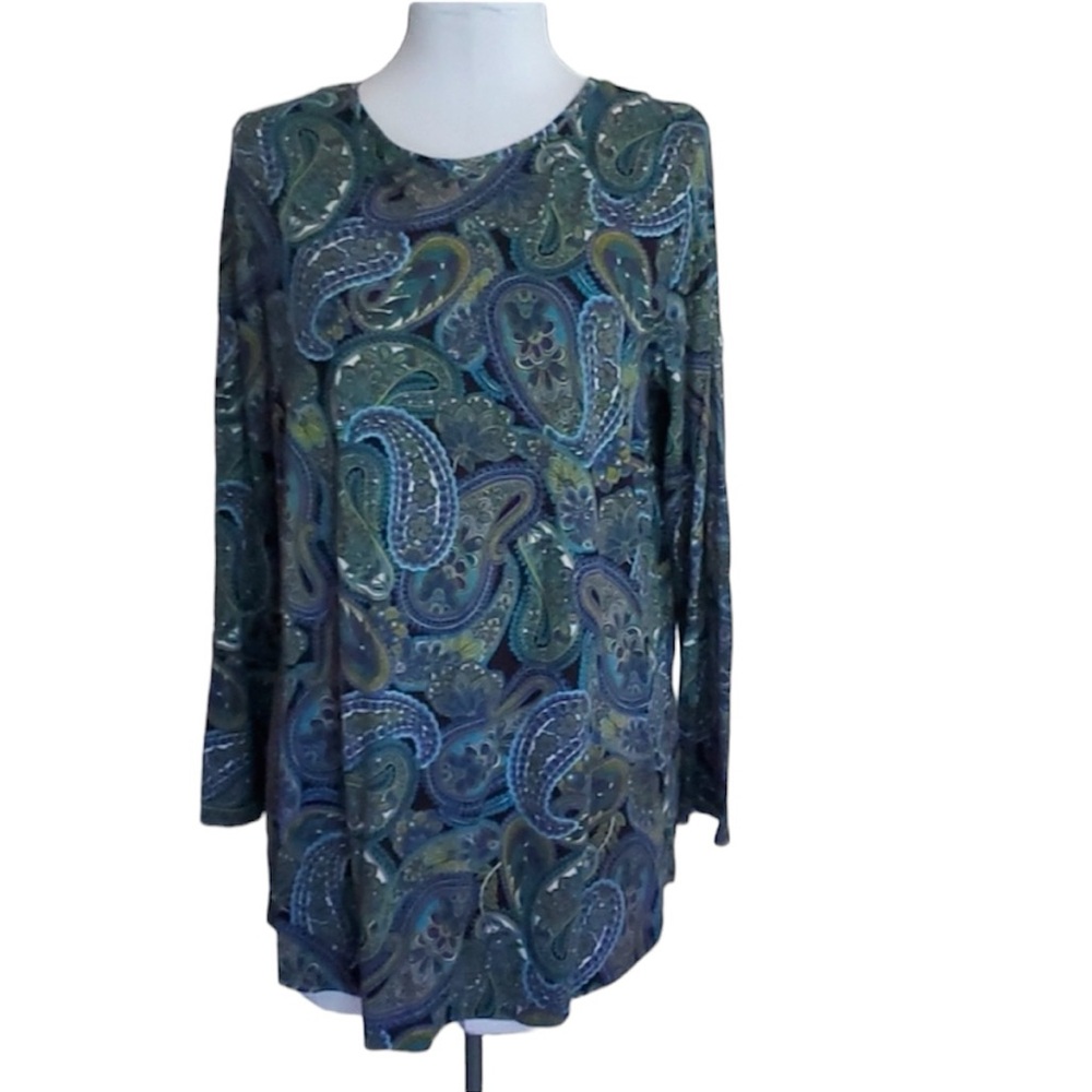 Peacock Paisley Tunic NWOT